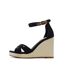 Sandales noires femme tommy hilfiger flag-1