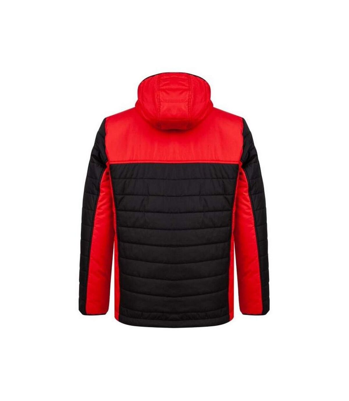 Finden & Hales Mens Contrast Padded Jacket (Black/Red)