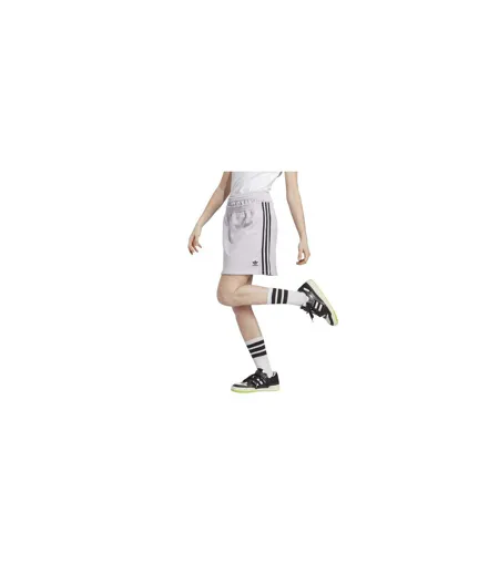 Womens/ladies Always Original Double Waist Detail Mini Skirt Silver Adidas