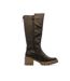 Bottes marron foncé femme relife jirlotte-2