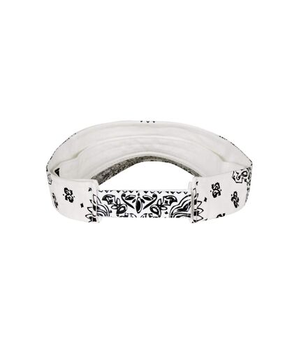 Flexfit Bandana Visor (White/Black)