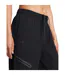 Womens/ladies Unstoppable Woven Zip Pocket Relaxed Fit Joggers Black Under Armour-3
