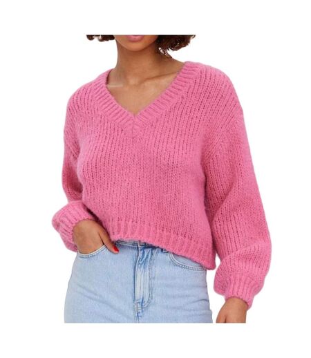 Pull Rose Femme Vero Moda Cropped - L