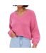 Pull Rose Femme Vero Moda Cropped - L