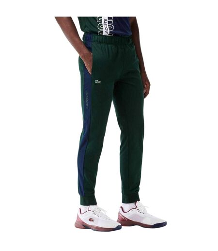 Mens Contrast Panel Tapered Joggers Green Navy Lacoste