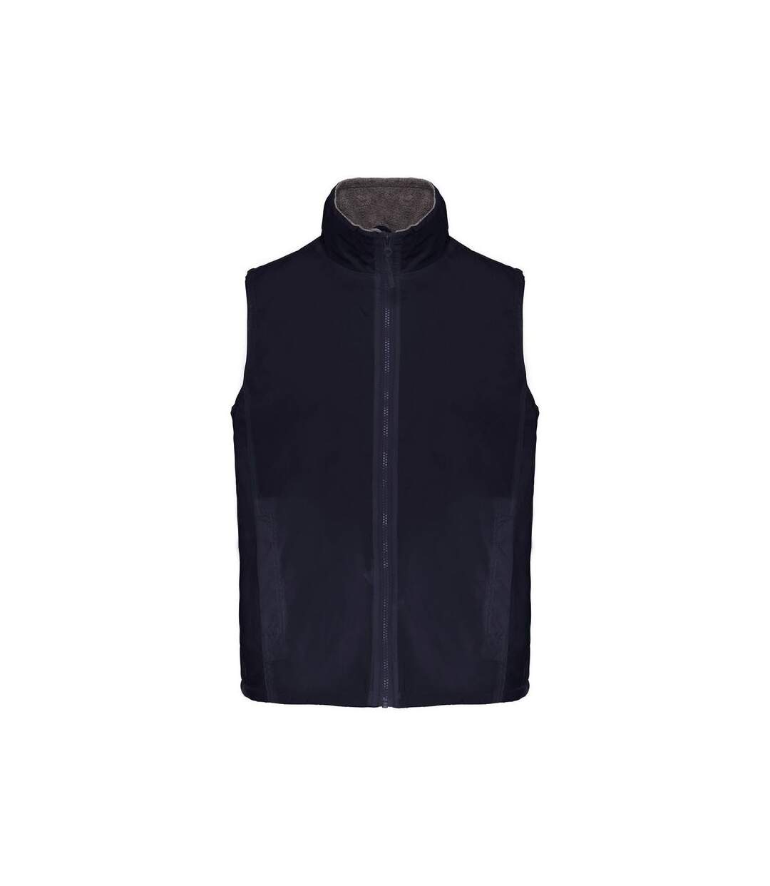 Gilet sans manches doublé polaire - Homme - K679 - bleu marine et gris