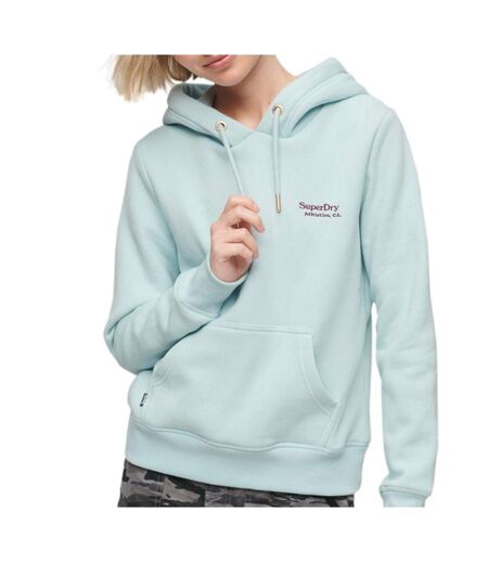 Sweat Capuche Bleu Femme Superdry Essential Logo - XXS