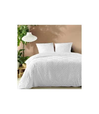 Parure de Lit 3 Pièces Heltie 240x220cm Blanc