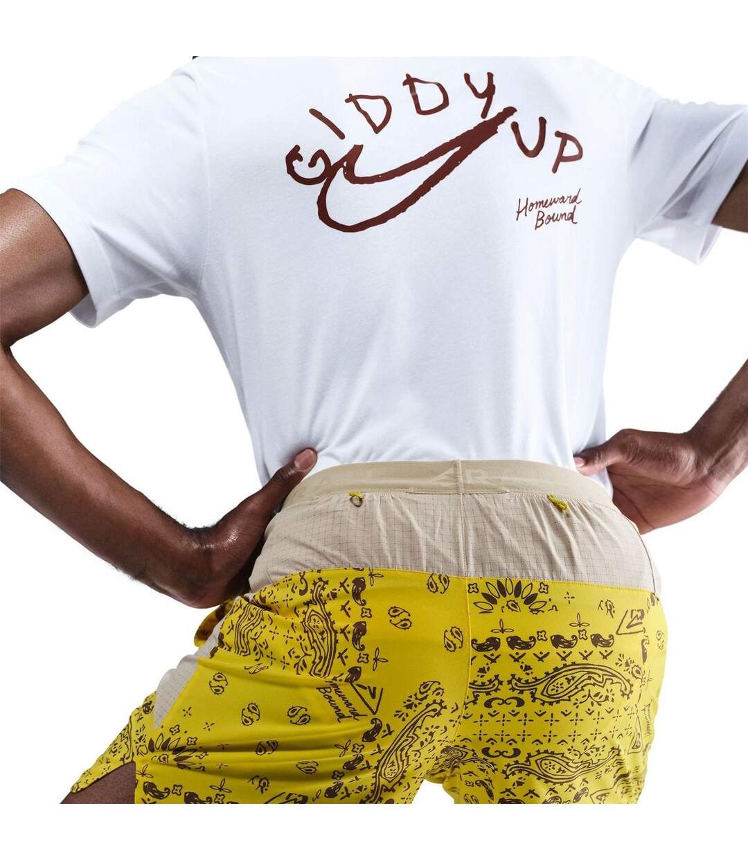 Mens Trail All-over Print Running Shorts Yellow Nike-4