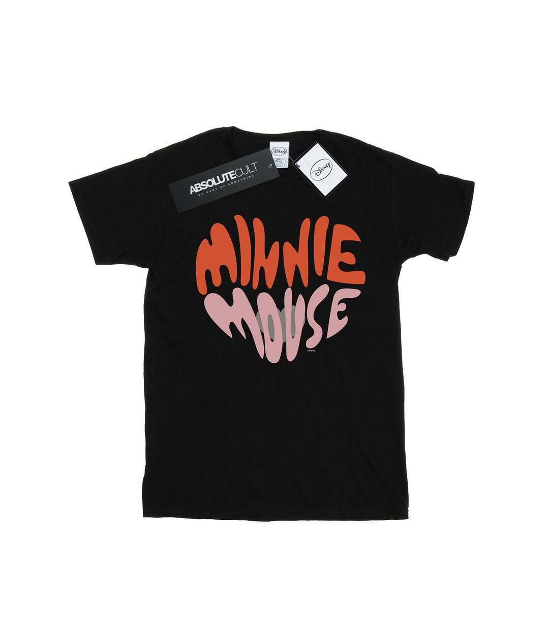 Disney Femme/Ladies Minnie Mouse Heart Shaped Cotton Boyfriend T-Shirt (Noir) - UTBI37287-1
