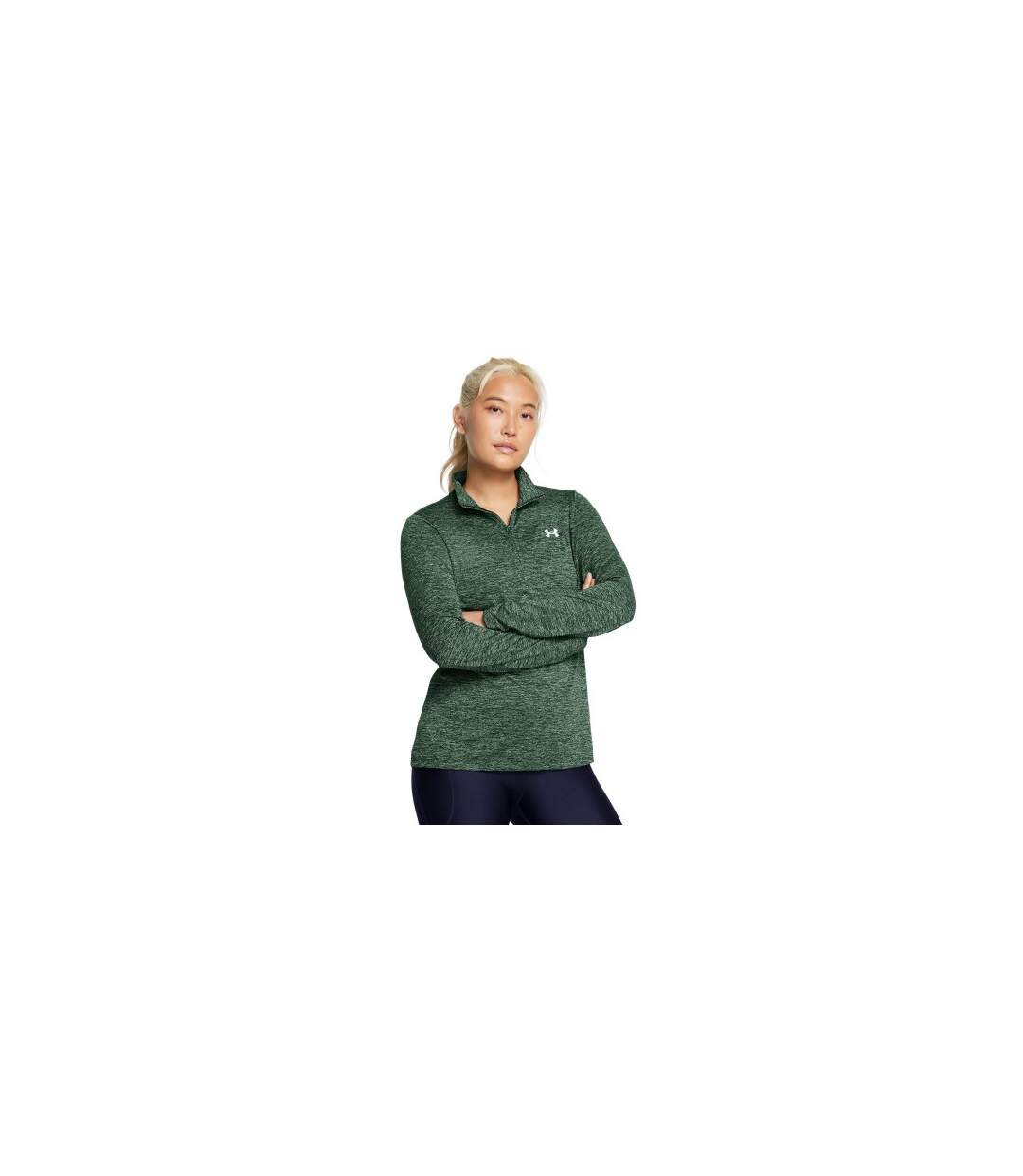 Haut Motif/style Texturé Tech Femme Vert Sombre Under Armour-1