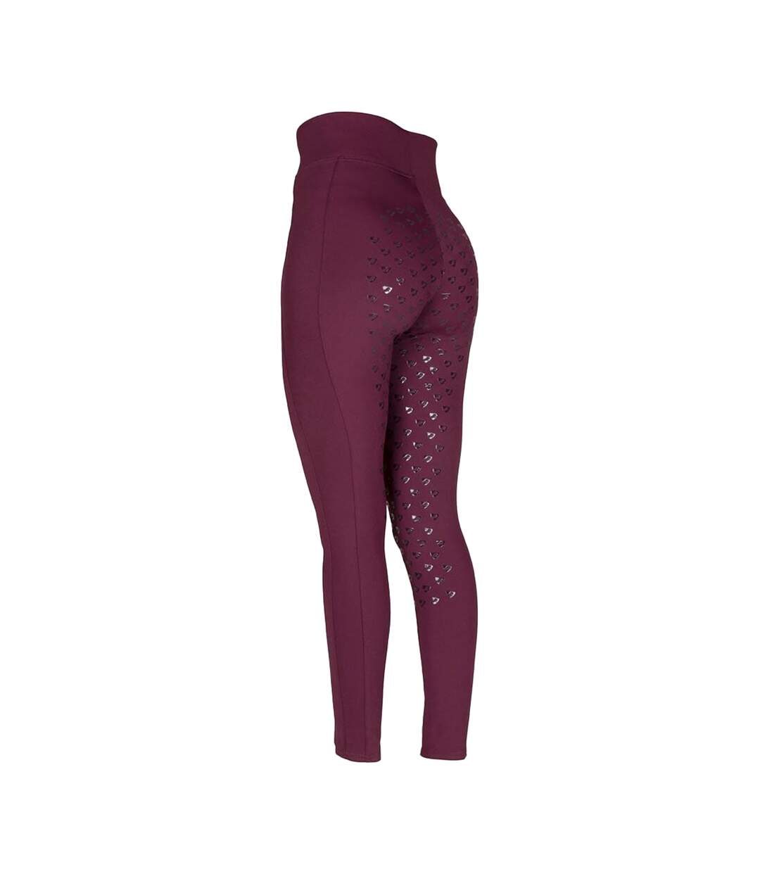 Collant d'équitation eltar femme bordeaux Aubrion-2