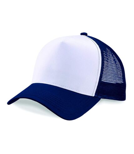 Beechfield Mens Half Mesh Trucker Cap/Headwear (French Navy/White)