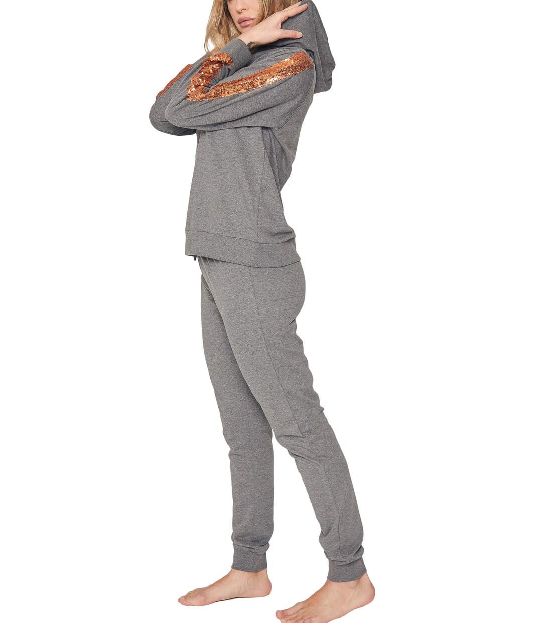 Pyjama tenue d'intérieur pantalon sweat capuche Bright Admas-2