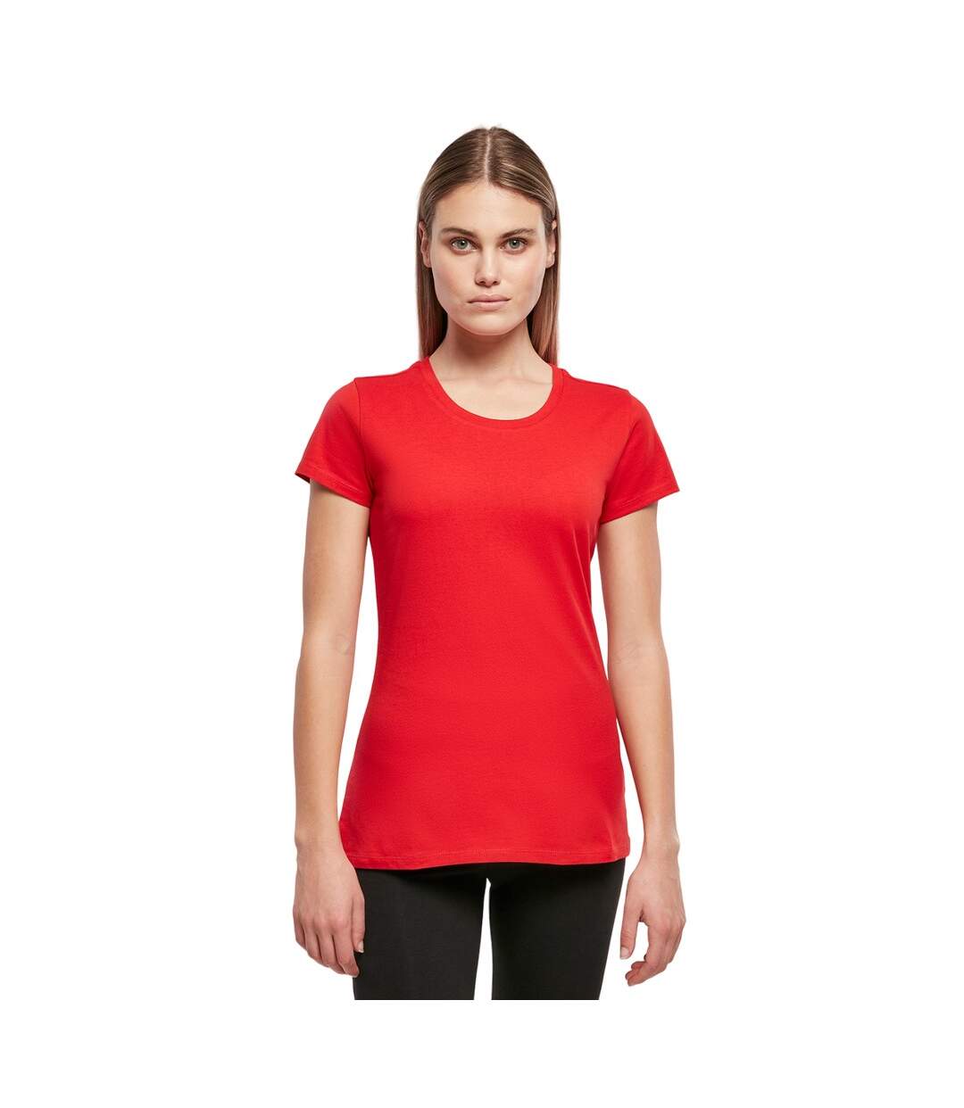 T-shirt basic femme rouge vif Build Your Brand-4