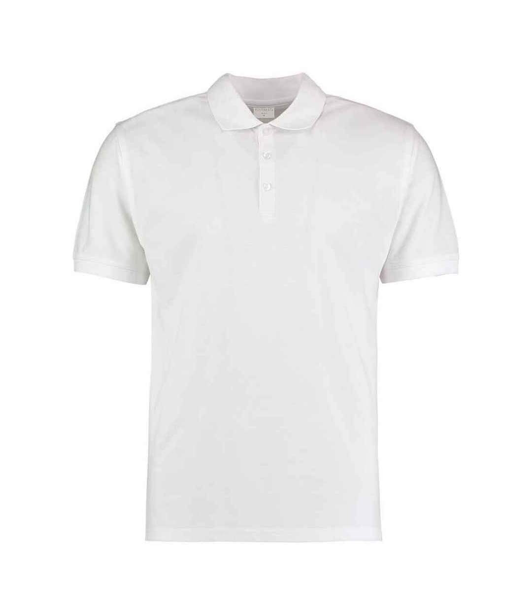 Polo klassic homme blanc Kustom Kit-1