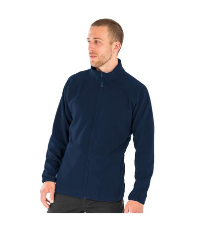 Mens Microfleece Jacket Navy Result Genuine Recycled