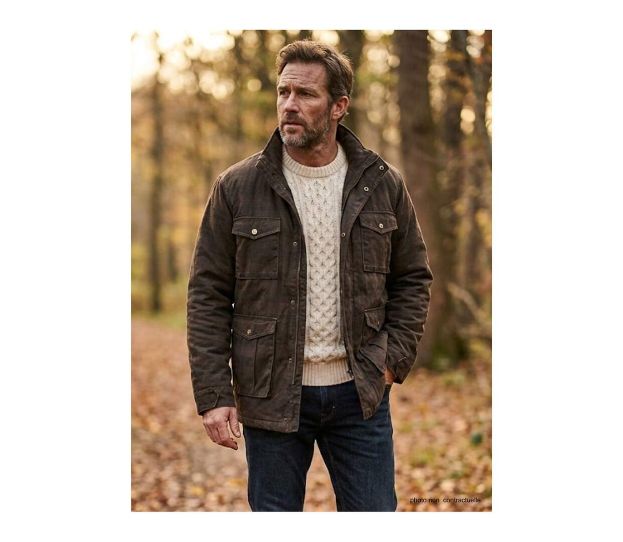 Parka Saharienne Winchester Marron à Carreaux – Doublée & Multi-poches-1