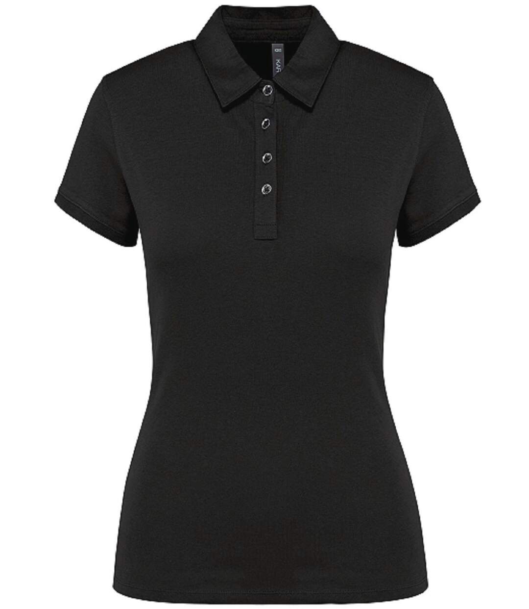 Polo jersey manches courtes - Femme - K263 - noir-2