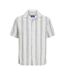 Chemisette rayures blanc/bleu homme jack & jones cabana - s-3