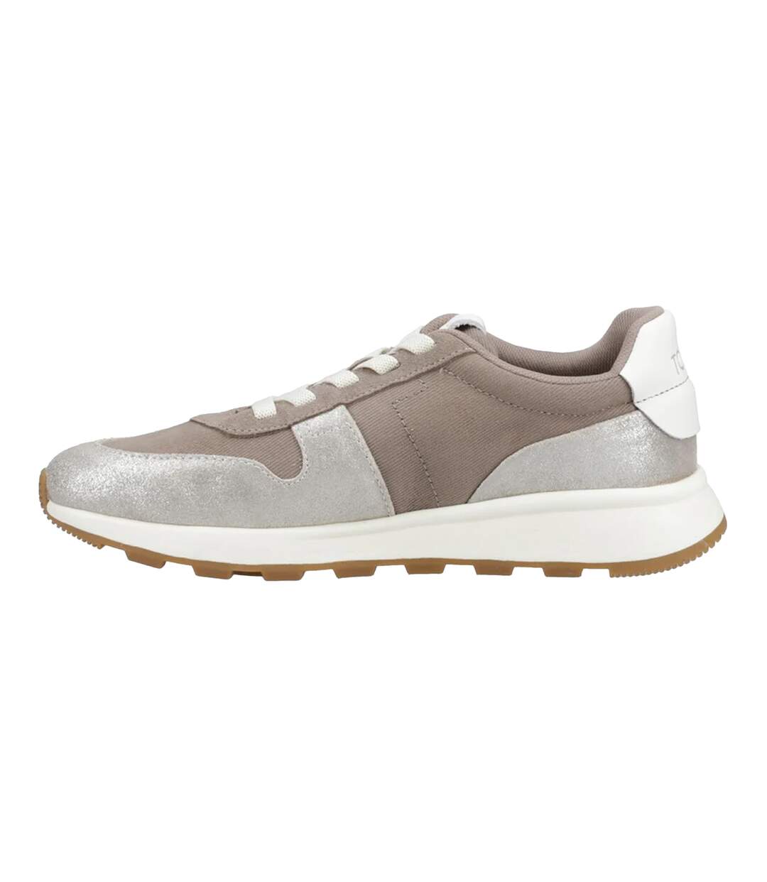 Womens/ladies Trvl Lite Retro Retro Leather Trainers Silver Toms-3
