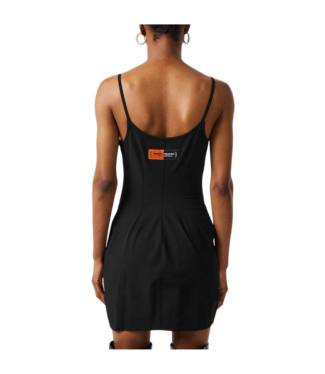 Robe À Bretelles Bretelles Fines Femme Noir Heron Preston-3