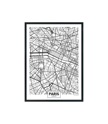 Tableau carte ville City Map- L. 33 x H. 43 cm - Paris