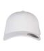 Unisex Adult Logo 5 Panel Snapback Cap White Flexfit-1