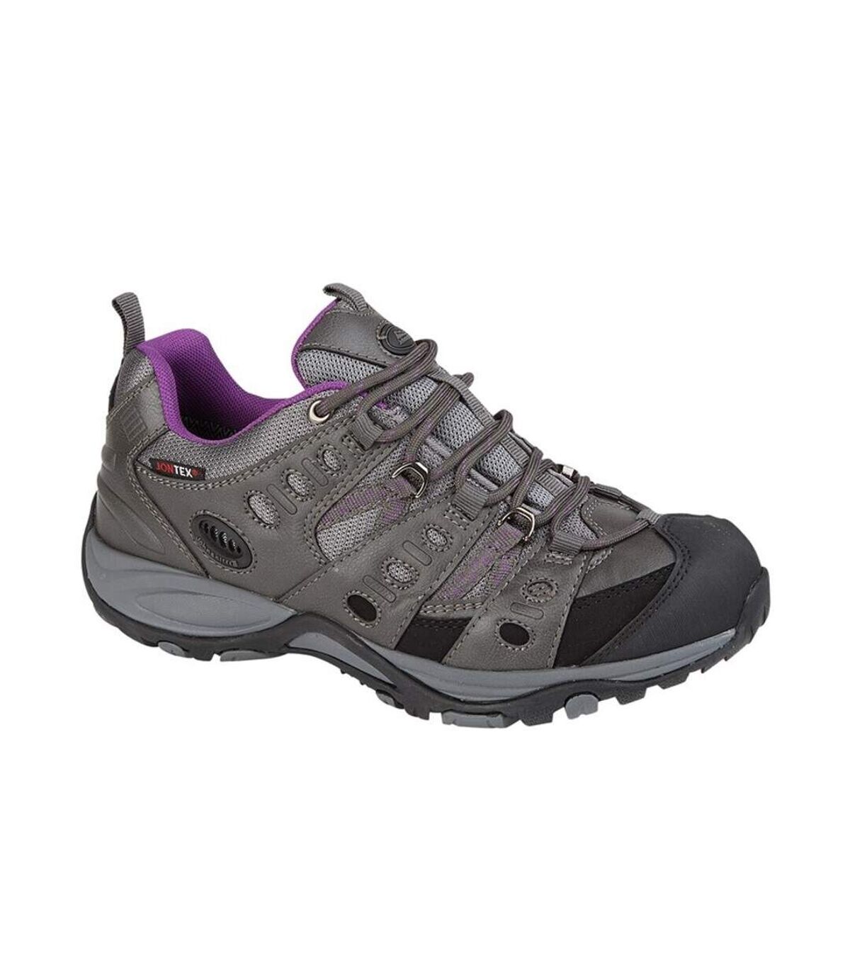Johnscliffe Womens/Ladies Cascade Approach Trekking Shoes (Gray/Lilac) - UTDF955