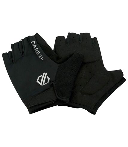 Dare 2B Womens/Ladies Pedal Out Cycling Fingerless Gloves (Black)
