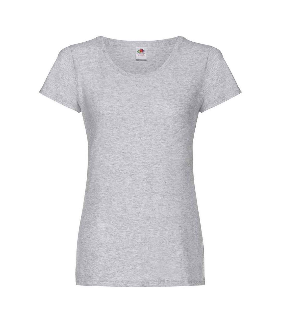 T-shirt original femme gris chiné Fruit of the Loom