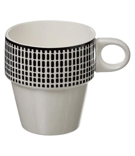 Lot de 4 Mugs sur Rack Bohemia 26cl Blanc