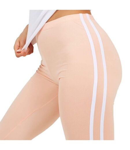 Legging Motif/style Détail Rayé Femme Pêche Blanc Brave Soul
