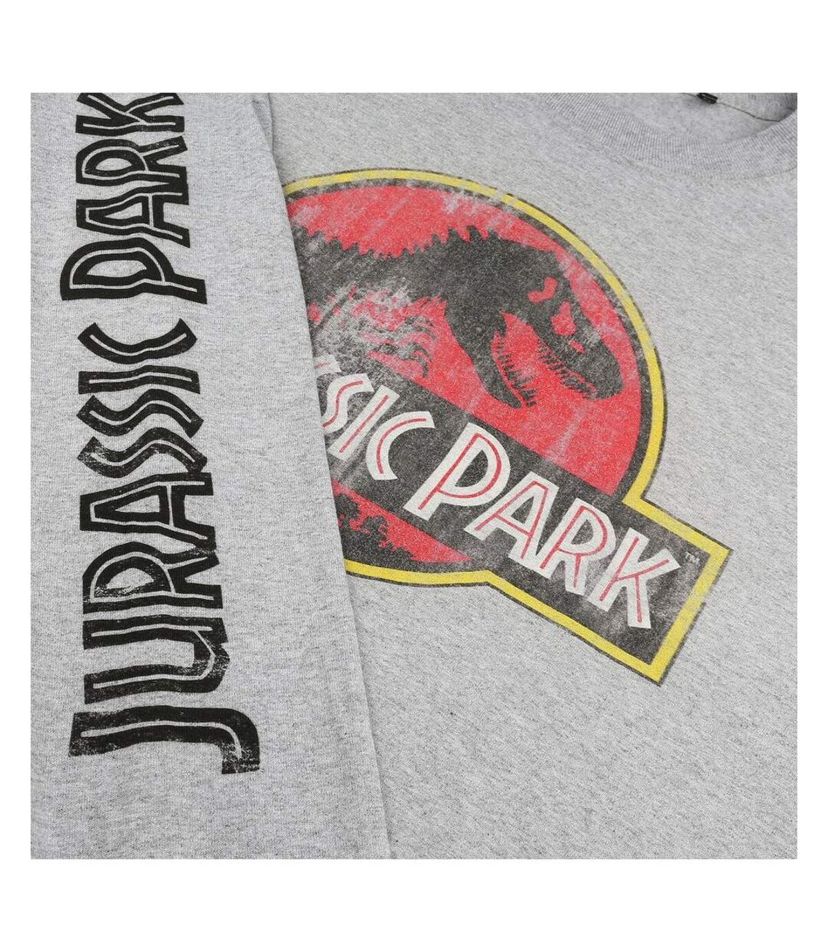 Jurassic Park T-shirt à manches longues avec logo (Gris sportif) - UTTV427