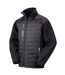 Unisex adult compass softshell padded jacket black/grey Result-1