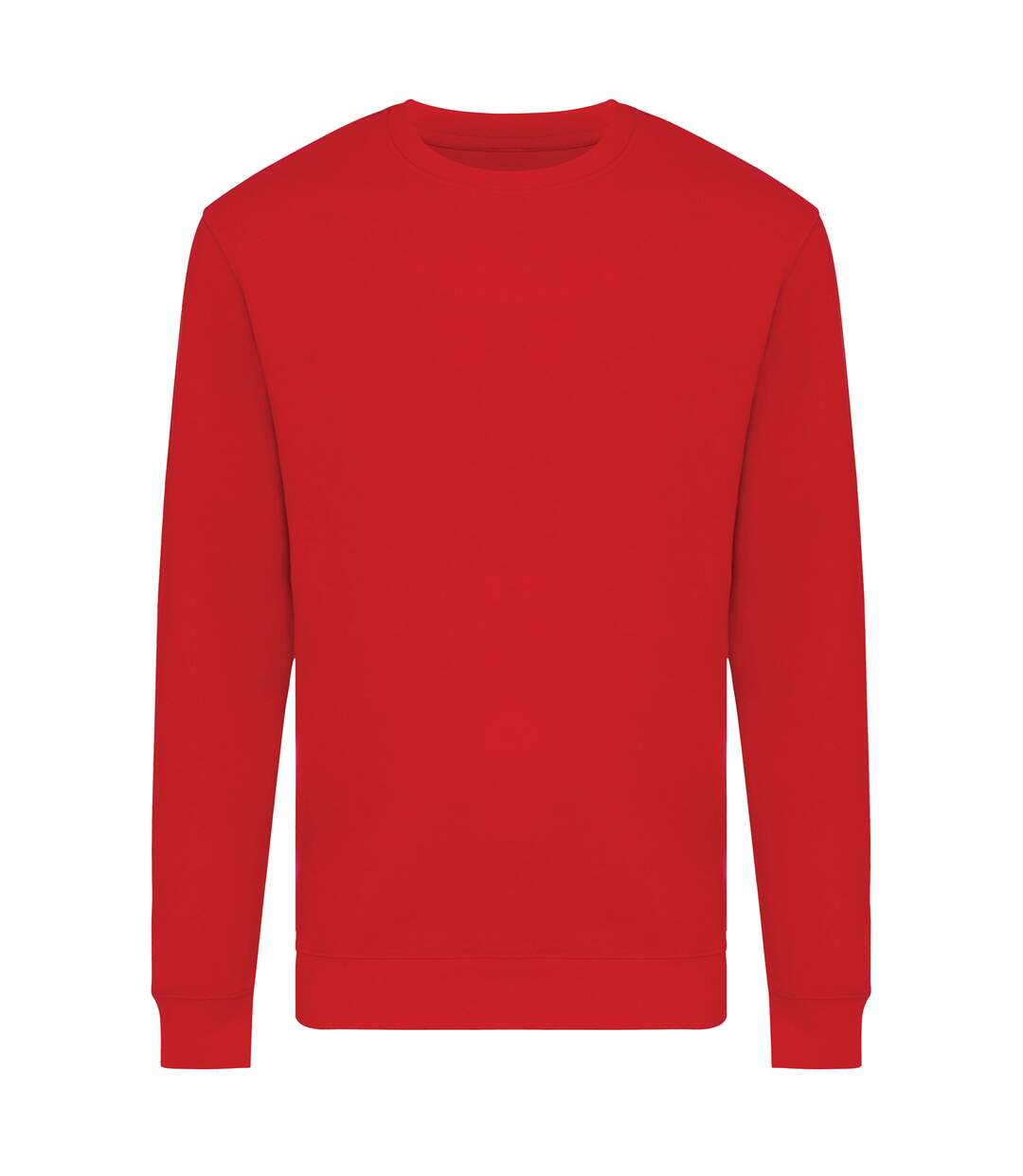 Unisex adult zion recycled cotton crew neck sweatshirt red Iqoniq-1