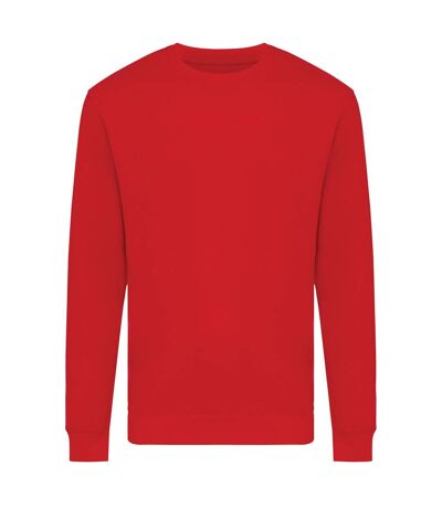 Unisex adult zion recycled cotton crew neck sweatshirt red Iqoniq