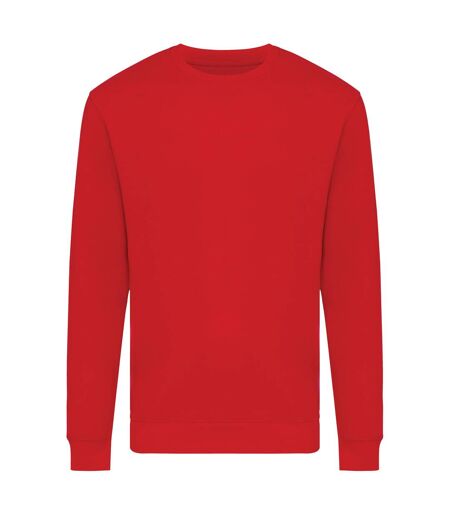 Unisex adult zion recycled cotton crew neck sweatshirt red Iqoniq