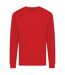 Unisex adult zion recycled cotton crew neck sweatshirt red Iqoniq-1