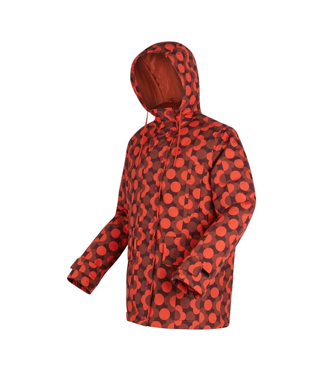 Veste Imperméable Motif/style Floral Orla Kiely Femme Rouge Rouge Brûlé Regatta-4