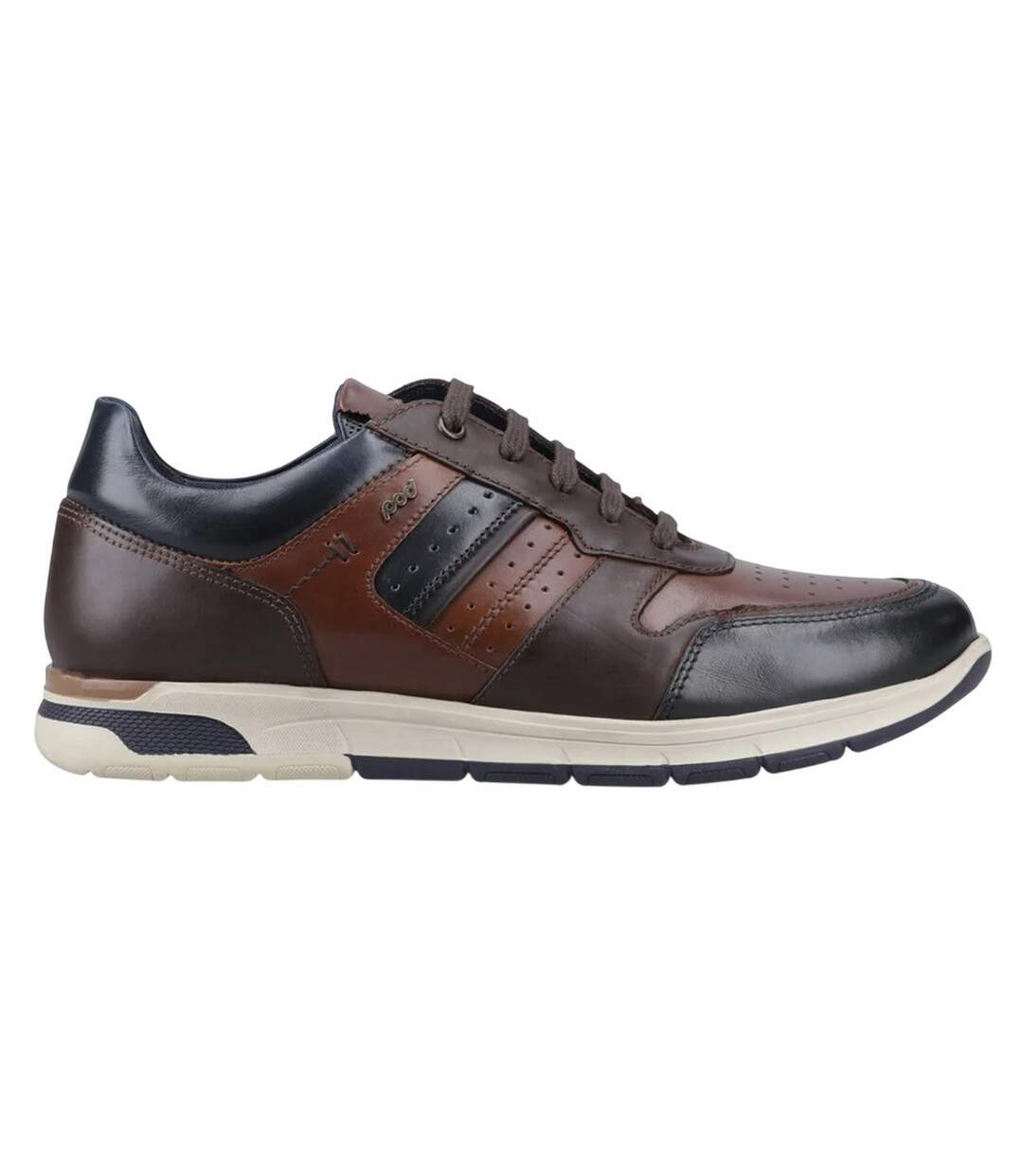 Baskets Motif/style Flèche Homme Bleu Marine Brun Clair POD-3