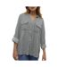 Chemise kaki/blanches femme vero moda bumpy - l-1