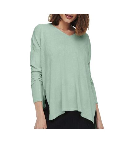 Pull en Maille Vert Pale Femme Only Lamalia - L