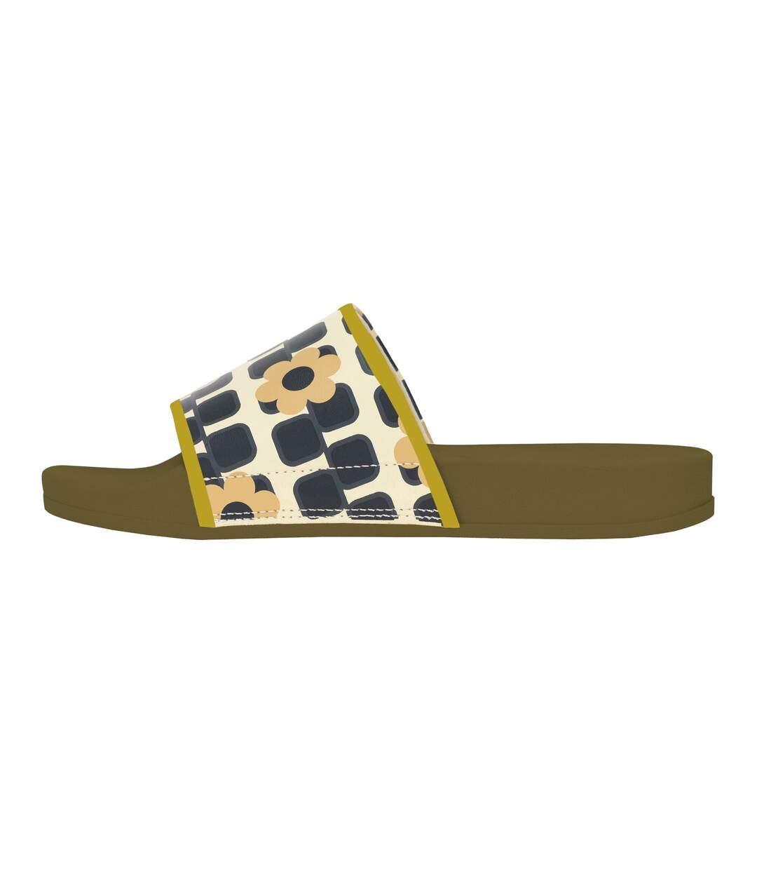 Womens/ladies Orla Kiely Giant Square Flower Sliders Monochrome Regatta-3