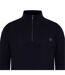 Mens Zip Neck Long-sleeved Sweatshirt Black Firetrap-3