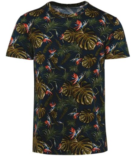 T-shirt écoresponsable imprimé tropical - Homme - PAT350 - bleu marine Paradise Bird