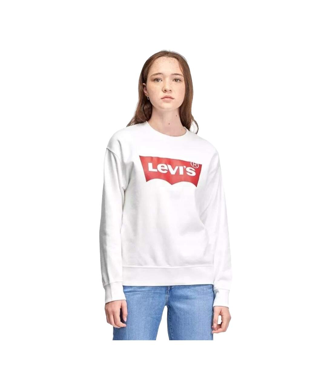 Sweat À Capuche Motif/style Graphique Standard Femme Blanc Levis-1