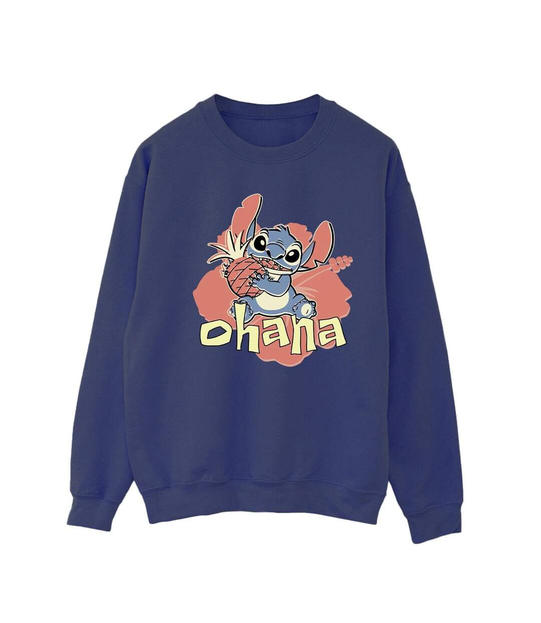 Disney - Sweat LILO AND STITCH OHANA PINEAPPLE - Femme (Bleu marine) - UTBI22803-1