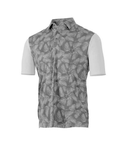 Polo golf homme argent/blanc Island Green