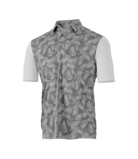 Polo golf homme argent/blanc Island Green